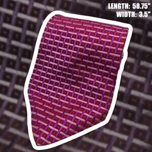 Tommy Hilfiger Silk Tie Pink Purple Geometric Square Woven Preppy 58.75"
